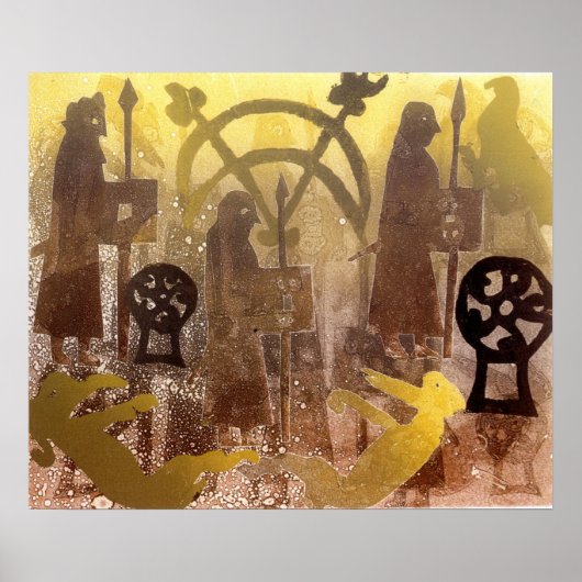 Pictish Birsay Stone Poster (Voorkant)