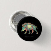 Pictish Boar Sun Ronde Button 3,2 Cm (Voorkant /achterkant)