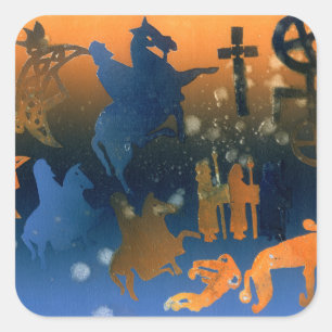 Pictish Ceremony Vierkante Sticker