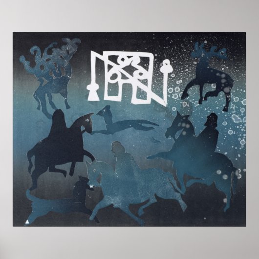 Pictish Hunting Scene Poster (Voorkant)