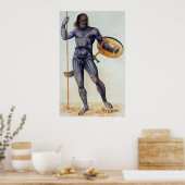 Pictish Man Holding a Shield Poster (Keuken)