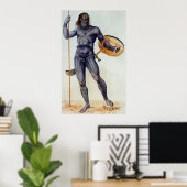 Pictish Man Holding a Shield Poster (Thuiskantoor)