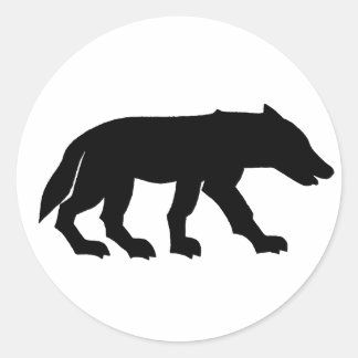 Pictish Wolf Cutout Ronde Sticker