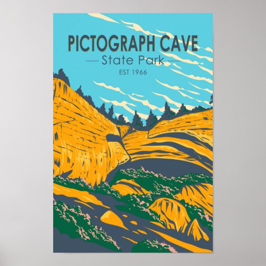 Pictograafkade State Park Montana  Poster (Voorkant)