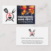 Pictogram BBQ Tools | Barbecue Pit Visitekaartje (Voorkant / Achterkant)