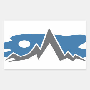 Pictogram Bergbereik Rechthoekige Sticker