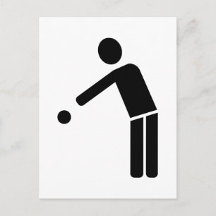 Pictogram Boule Petanque-speler Briefkaart