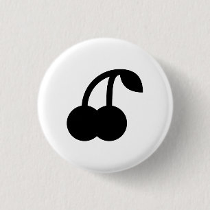 Pictogram-Button voor kersen Ronde Button 3,2 Cm