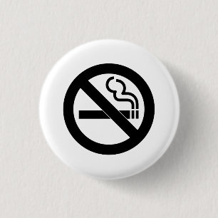 Pictogram-Button zonder roken Ronde Button 3,2 Cm