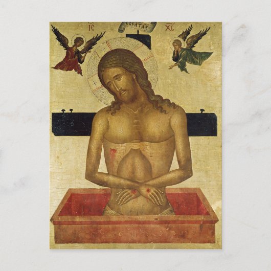 Pictogram dat Christus in de graftomaat toont Briefkaart (Voorkant)