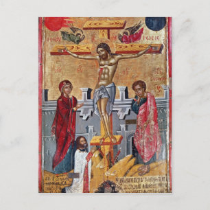 Pictogram dat de Crucifixion, 1520 afgeeft Briefkaart