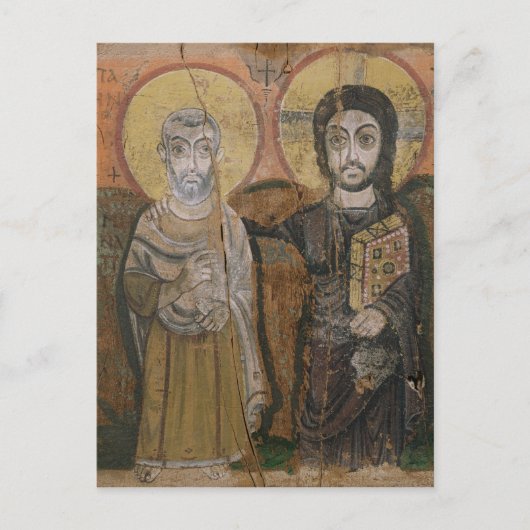 Pictogram die Abbott Mena met Christus Briefkaart (Voorkant)