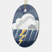 Pictogram Ernstig Storm Keramisch Ornament (Links)