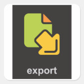 Pictogram exporteren vierkante sticker (Voorkant)