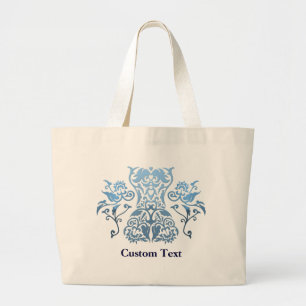 Pictogram Floral Corset Damask Grote Tote Bag