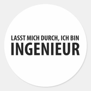 Pictogram Ich bin Ingenieur Ronde Sticker