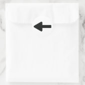 Pictogram links pijl ronde sticker (Tas)