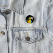 Pictogram: Macaw Parrot Ronde Button 3,2 Cm (In situ)