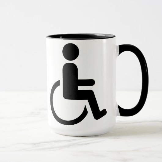 Pictogram met een handicap voor rolstoelen mok (Rechts)