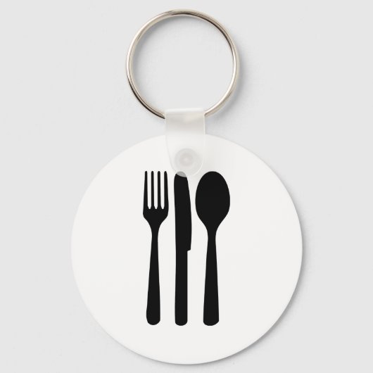pictogram met vorkmeslepel sleutelhanger (Voorkant)