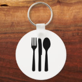 pictogram met vorkmeslepel sleutelhanger (Voorkant)