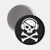 Pictogram Music Pirate Piracy anti-riaa Magneet (Voorkant / Achterkant)