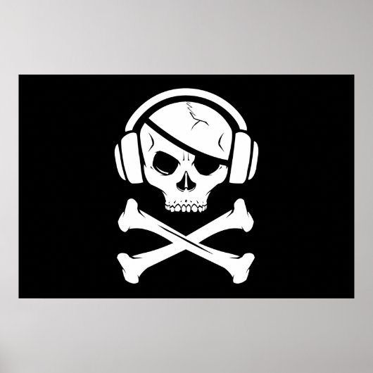 Pictogram Music Pirate Piracy anti-riaa Poster (Voorkant)
