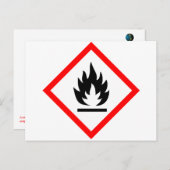 Pictogram [ontvlambaar] briefkaart (Voorkant / Achterkant)