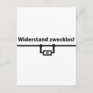 Pictogram Physik Widerstand zwecklos Briefkaart