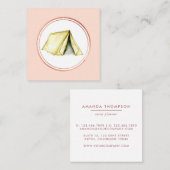 Pictogram roos Gold en roze Event Planner Social M Vierkante Visitekaartje (Voorkant / Achterkant)