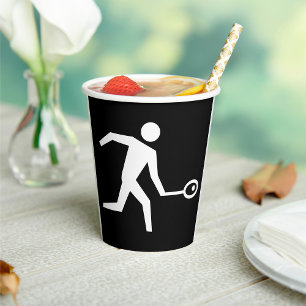 Pictogram spuitspeler papieren bekers