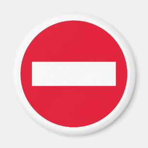Pictogram STOP-teken Geen aangepaste invoerkoelkas Magneet
