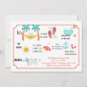 Pictogram Summertime Basis uitnodiging
