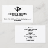 Pictogram van het hulpmiddel van de bouw en van he visitekaartje (Voorkant / Achterkant)