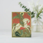 Pictogram van St. George en de Draak Briefkaart (Staand voorkant)