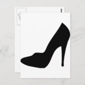 pictogram van stiletto met hoge hak briefkaart (Voorkant / Achterkant)