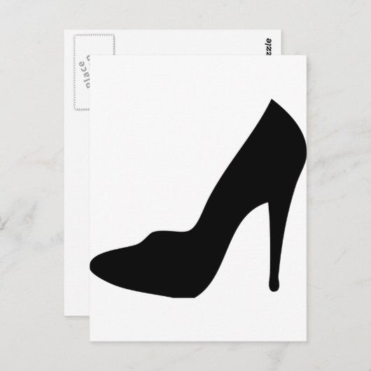 pictogram van stiletto met hoge hak briefkaart (Voorkant / Achterkant)
