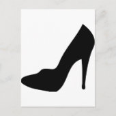 pictogram van stiletto met hoge hak briefkaart (Voorkant)