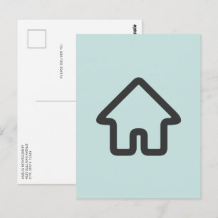Pictogram van vastgoedarchitectuurhuis briefkaart