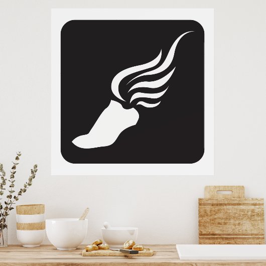 Pictogram volgen en veld poster (Keuken)