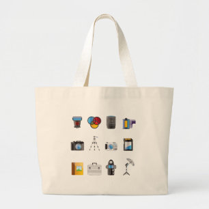 Pictogram voor fotografie grote tote bag