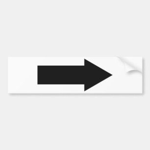 pictogram voor het zwarte pijlrechts bumpersticker