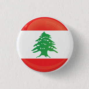 Pictogram voor Libanon-ronde Ronde Button 3,2 Cm