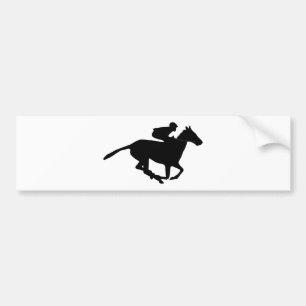 Pictogram voor paardenraces bumpersticker