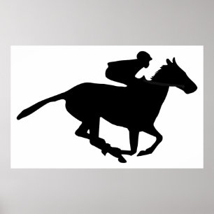 Pictogram voor paardenraces poster