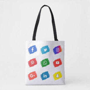 Pictogram voor sociale media draagtas