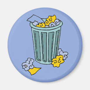 Pictogram voor vuilnisbak magneet