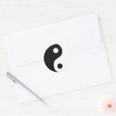 pictogram voor ying and yang ronde sticker (Envelop)