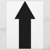 pictogram voor zwarte pijl omhoog flyer (Voorkant)