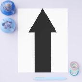 pictogram voor zwarte pijl omhoog flyer (Enkel)